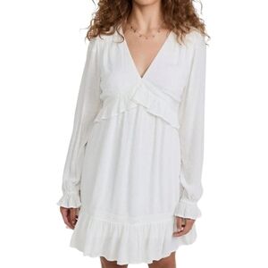 Paige Odelise White Boho Babydoll Dress - Womens Size S - Cottagecore Whimsy Y2K